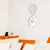 Orologio a Pendolo a Muro di Design Moderno Stilizzato Bianco e Grigio - Tebe