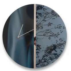 Orologio da Muro 50 cm Blu in Plexiglass Green Cast Stampato Made in Italy - Acquaria