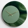 Orologio da Muro 50 cm Rotondo Verde in Metacrilato Stampato Made in Italy - Verdia