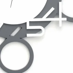 Orologio da Muro Grande e Moderno di Design in Legno Bianco e Grigio - Cifro