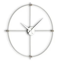 Orologio da Muro in Acciaio Satinato con Dettagli Cromatici Made in Italy - Lucky