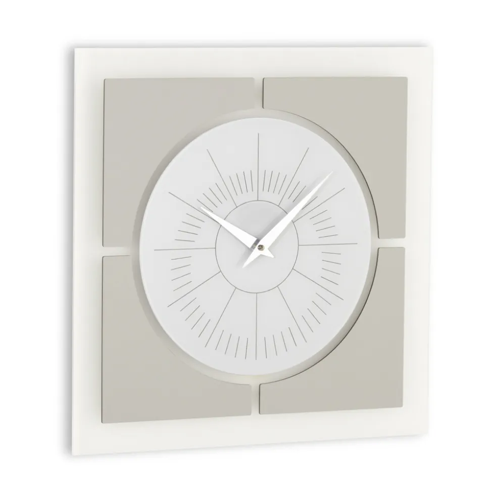 Orologio da Muro in Metacrilato e Cornice in Lino Made in Italy - Battito
