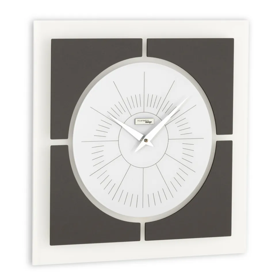 Orologio da Muro in Metacrilato e Cornice in Lino Made in Italy - Battito