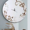 Orologio da Muro Moderno e Rotondo in Legno con Decori di Design - Season