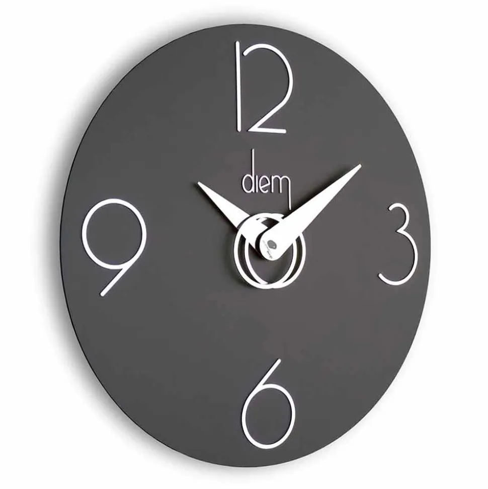 Orologio da muro moderno modello X3, disponibile in bianco, grigio o nero
