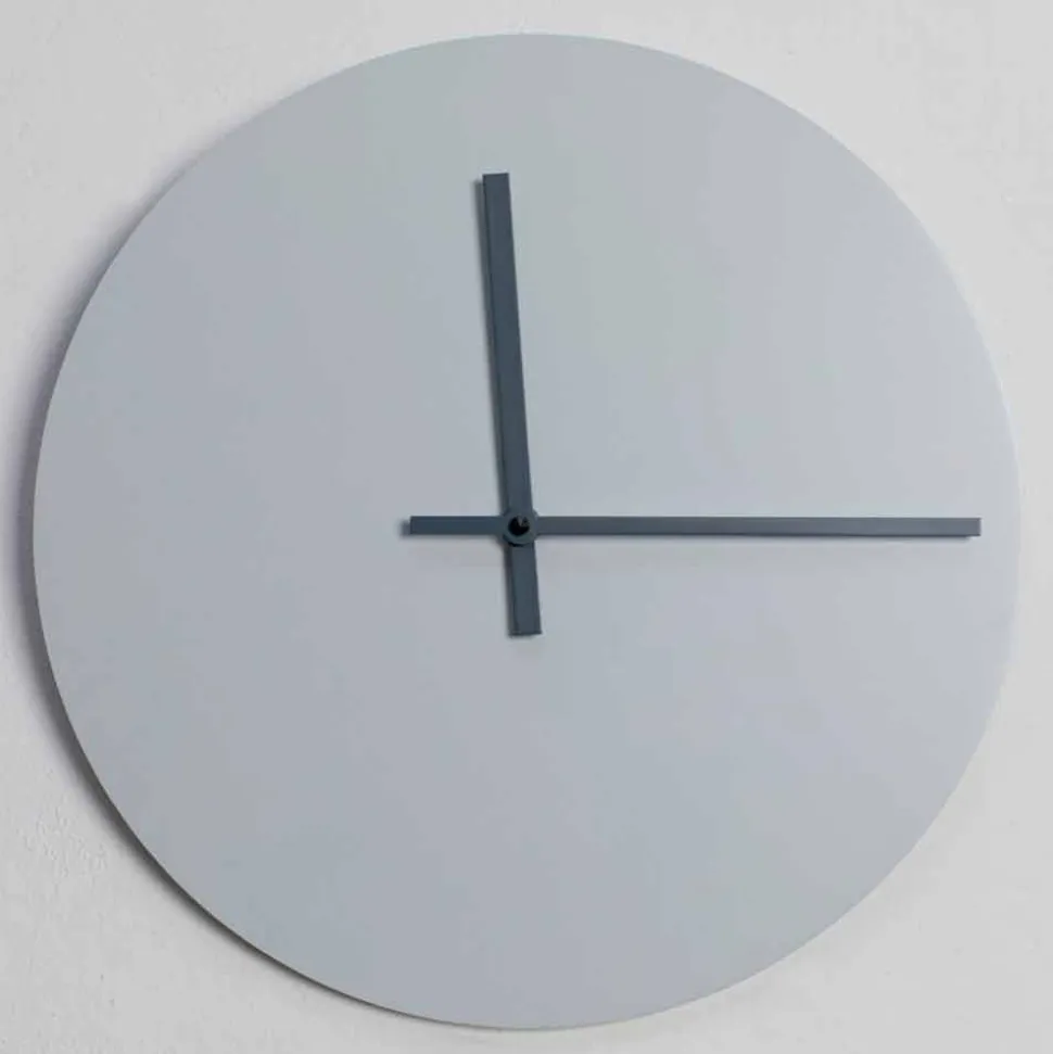 Orologio da Muro Rotondo di Design Moderno Grigio e Blu Made in Italy - Umbriel