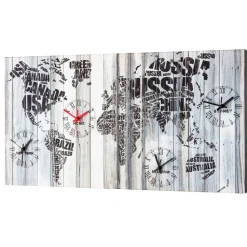 Orologio da muro stile vintage-industriale raffigurante il globo Corey