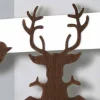 Orologio da Parete Design Moderno in Legno Scuro e Bianco Decorato - Fiaba