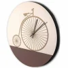Orologio da Parete di Design in Legno Tondo in 2 Finiture, Made in Italy - Byko