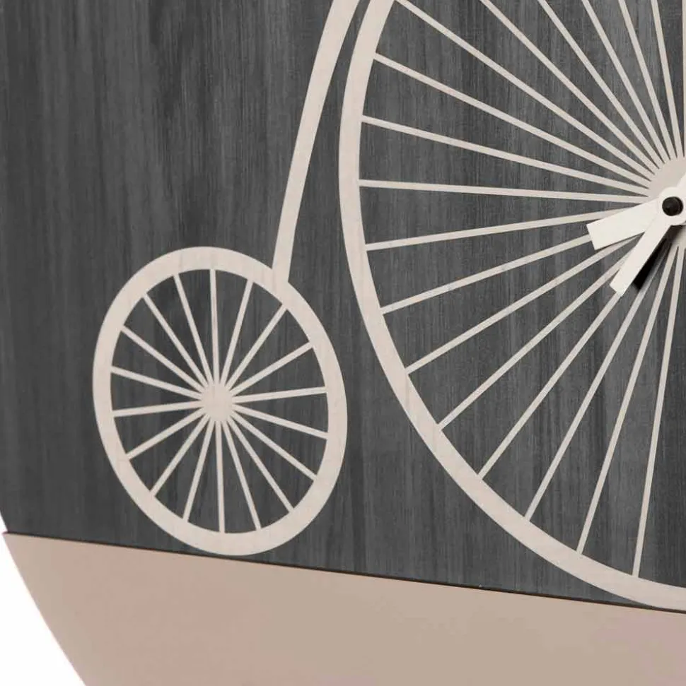 Orologio da Parete di Design in Legno Tondo in 2 Finiture, Made in Italy - Byko