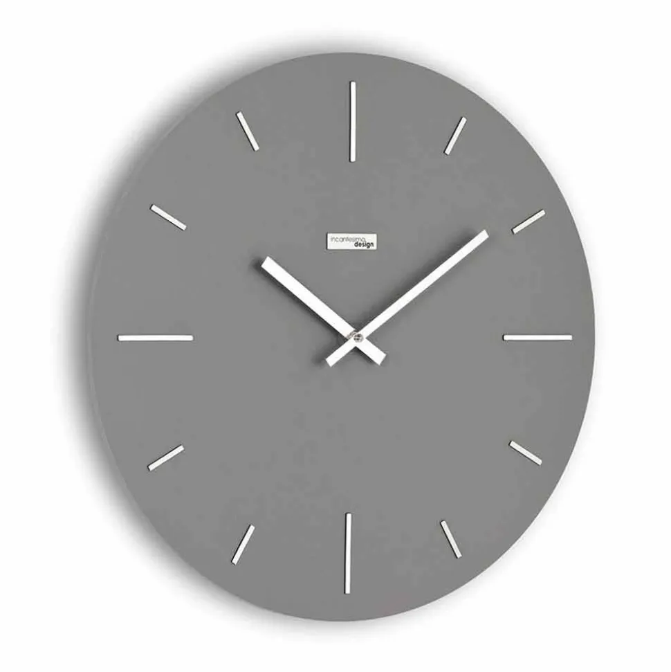 Orologio da parete di design Stratos , disponibile in bianco, grigio o nero