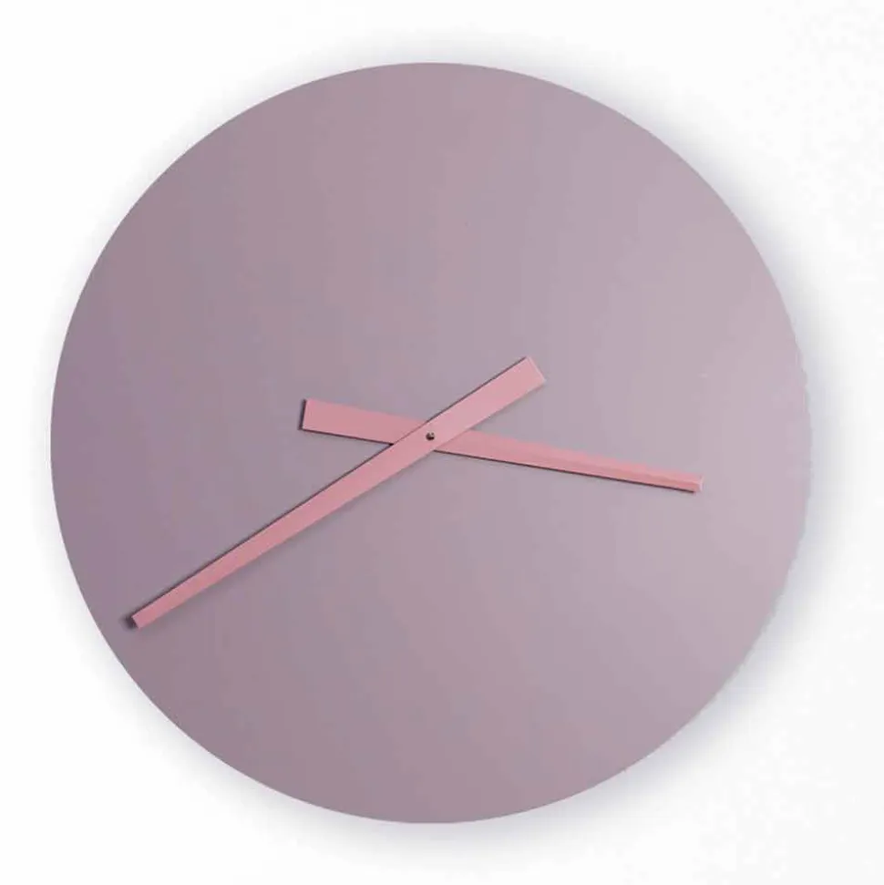 Orologio da Parete Grande Colorato Design Moderno in Legno Rotondo - Dione