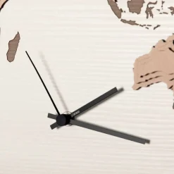 Orologio da Parete in Legno con Decorazione Planisfero Made in Italy - Mappo