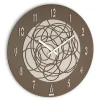 Orologio da Parete in MDF e Lino Pressato Stratificato Made in Italy - Safe