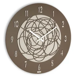 Orologio da Parete in MDF e Lino Pressato Stratificato Made in Italy - Safe