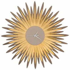 Orologio da Parete Moderno a Forma di Raggiera in Ferro Made in Italy - Fuoco