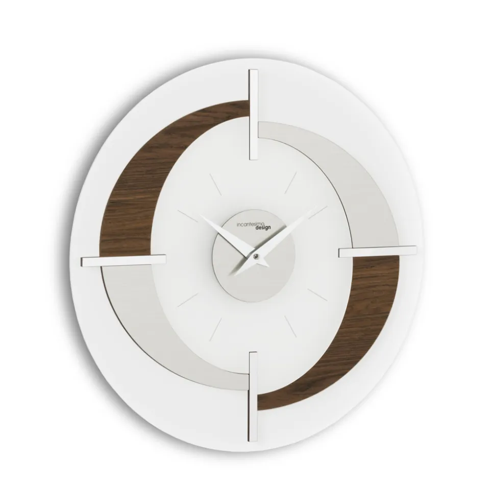 Orologio da parete moderno di design in diverse finiture Giove, fatto in Italia