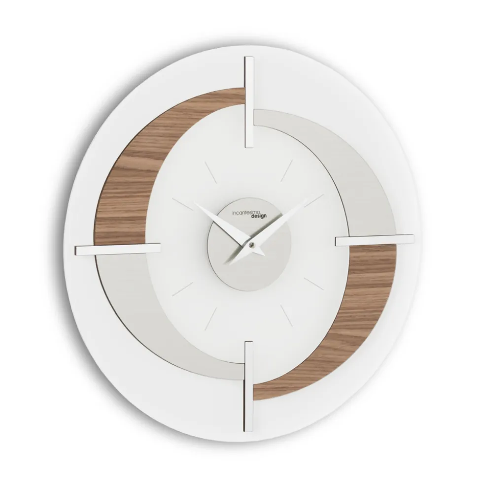 Orologio da parete moderno di design in diverse finiture Giove, fatto in Italia