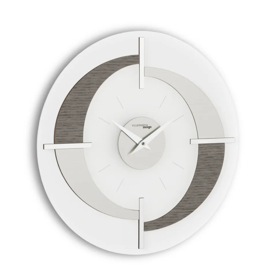 Orologio da parete moderno di design in diverse finiture Giove, fatto in Italia