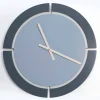 Orologio da Parete Moderno di Design Tondo in Legno Bianco Blu Avio - Savio