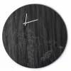 Orologio da Parete Moderno in Legno Design Tondo e Incisione a Laser - Florinto