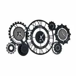 Orologio da Parete Moderno in Ferro con Tre Fusi Made in Italy – Meccanico