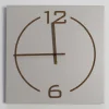 Orologio da Parete Quadrato e Moderno Design in Legno Beige e Marrone - Tabata