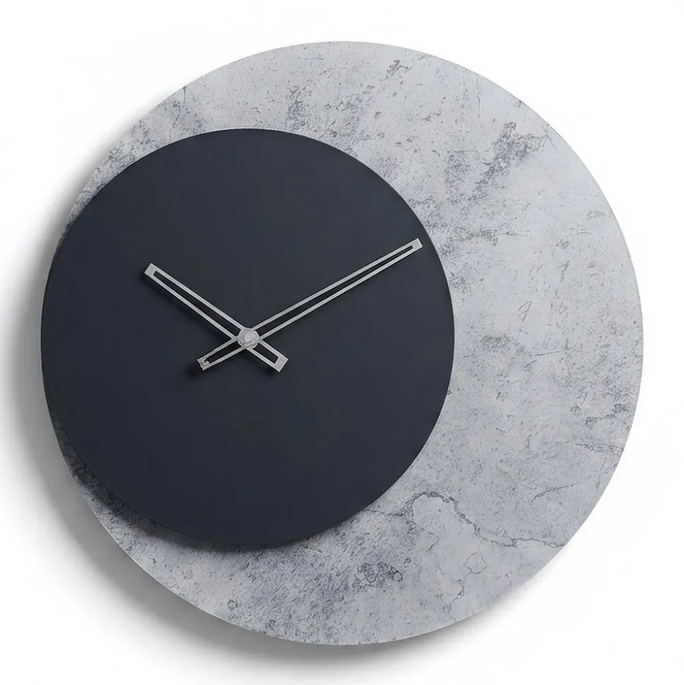 Orologio da Parete Rotondo 50 cm in Metacrilato Stampato Made in Italy - Elara