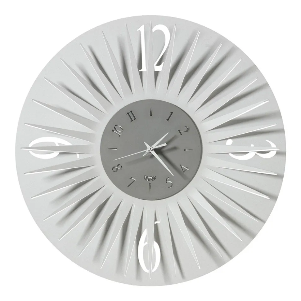 Orologio da Parete Rotondo in Ferro Design Tridimensionale 2 Colori - Heco
