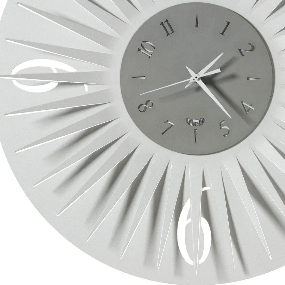 Orologio da Parete Rotondo in Ferro Design Tridimensionale 2 Colori - Heco