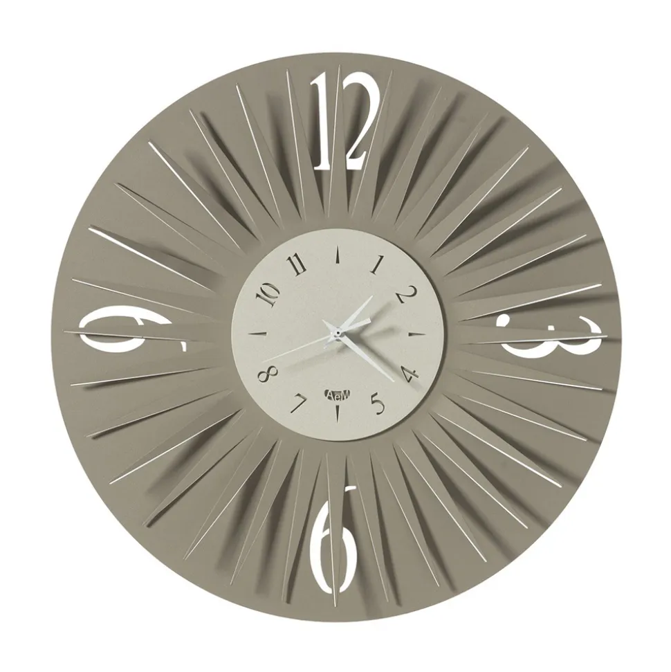 Orologio da Parete Rotondo in Ferro Design Tridimensionale 2 Colori - Heco