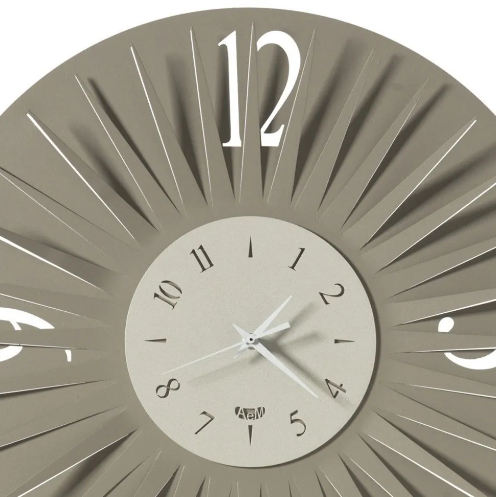 Orologio da Parete Rotondo in Ferro Design Tridimensionale 2 Colori - Heco