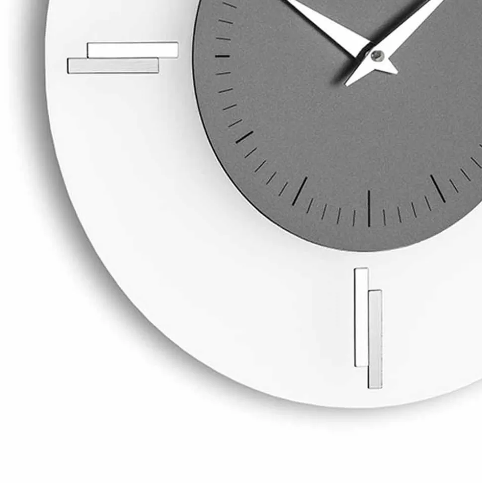 Orologio da Parete Rotondo in Alluminio Made in Italy Design Moderno - Siria