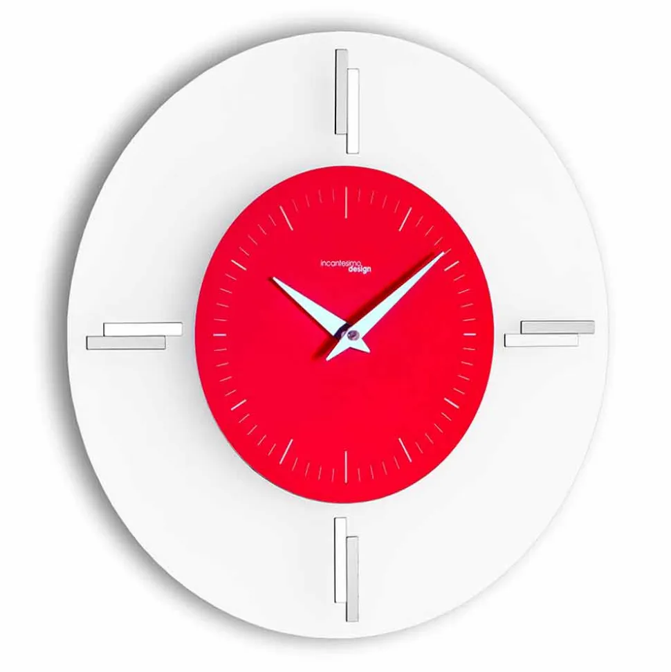 Orologio da Parete Rotondo in Alluminio Made in Italy Design Moderno - Siria