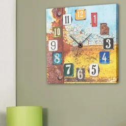 Orologio da parete 50x50 cm  finitura ruggine Jerry