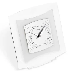 Orologio da Tavolo in Metacrilato Trasparente e Bisatinato Made in Italy - Glad