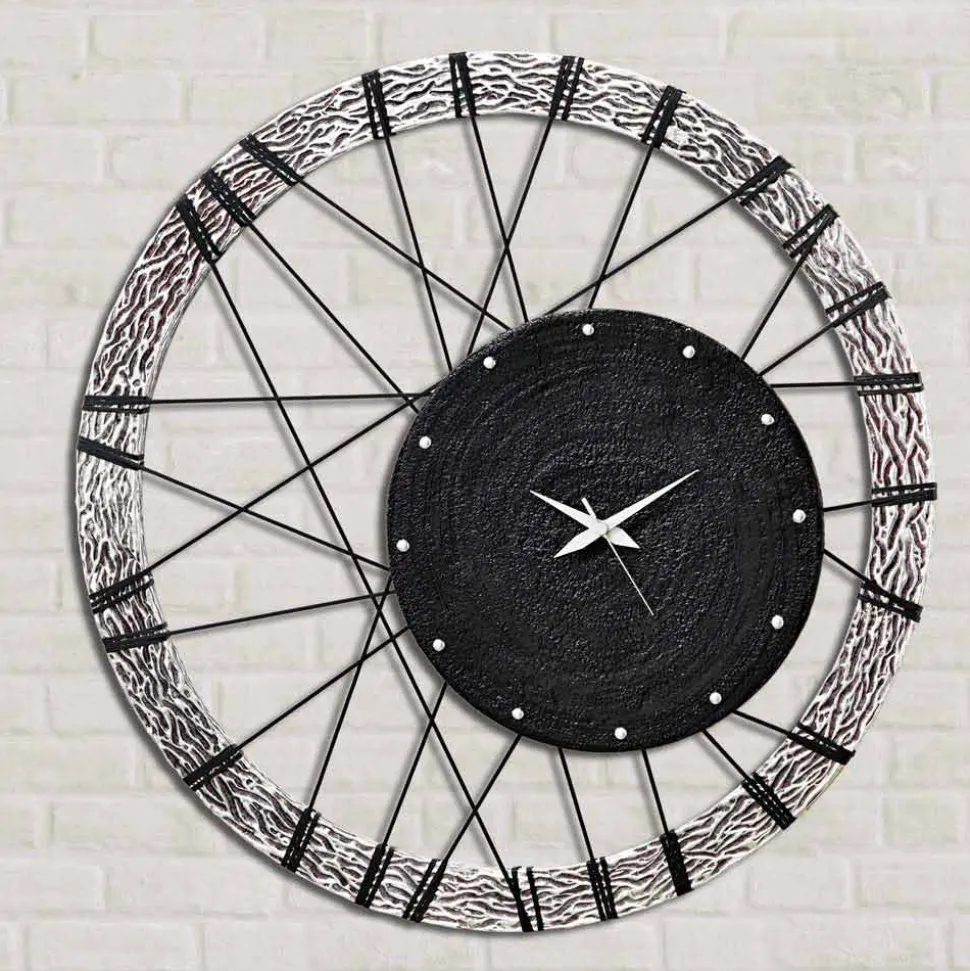 Orologio design moderno da parete Amalfi, decorato a mano in Italia