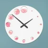 Orologio in Legno con Stampa di Fiore Camelia Made in Italy - India