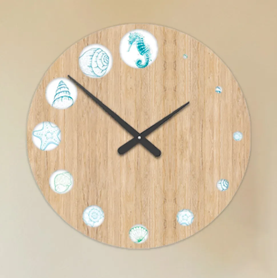 Orologio in Legno con Stampa Marina Made in Italy - Honduras