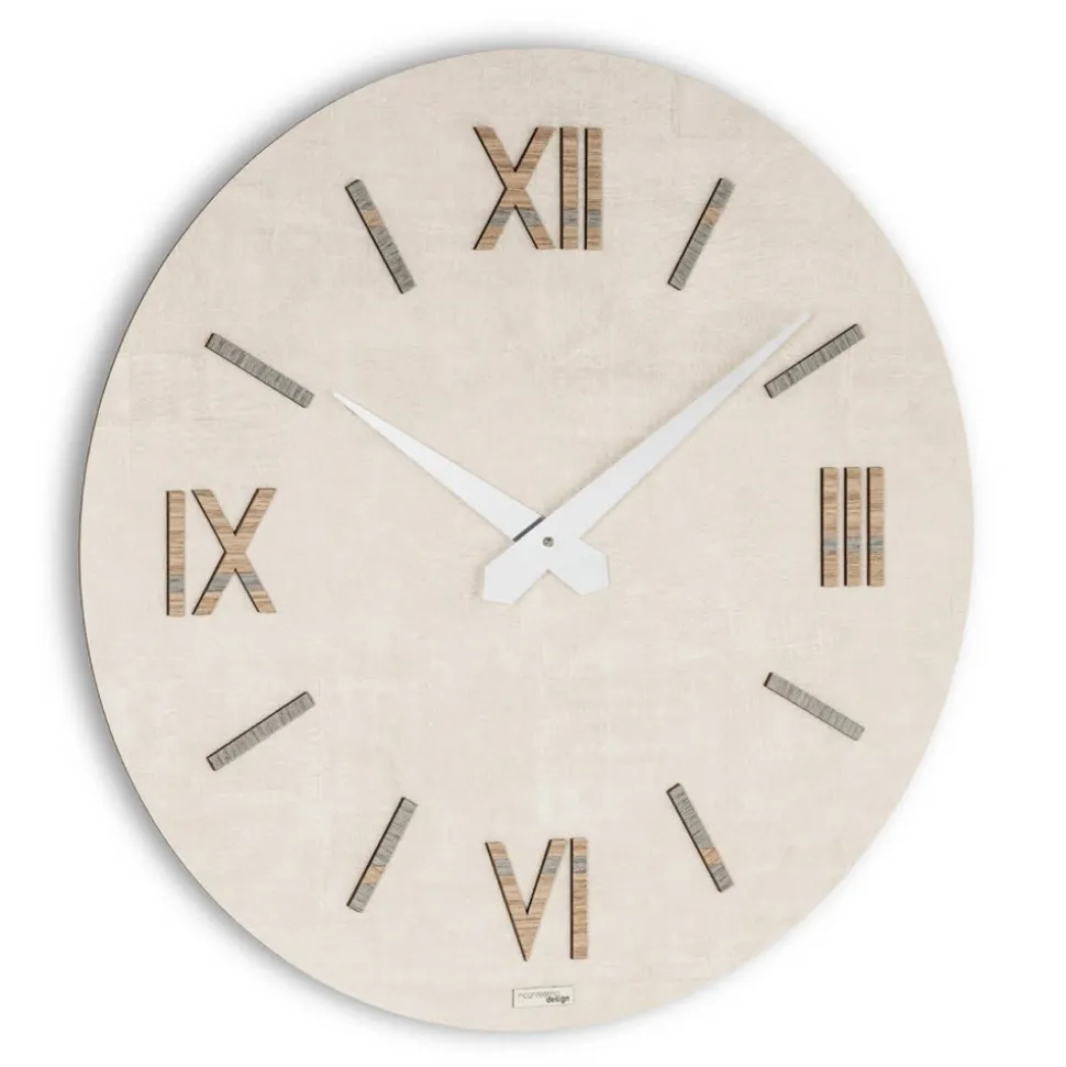 Orologio in MDF e Polipropilene con Texture Diverse Made in Italy - Nice