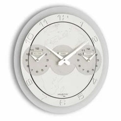 Orologio moderno da muro Dininho Tris, con triplo quadrante