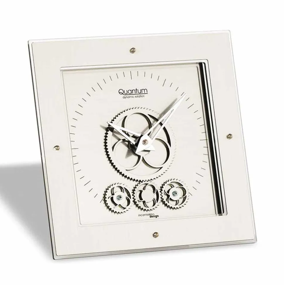 Orologio moderno da tavolo Atlantico quadrato, design italiano