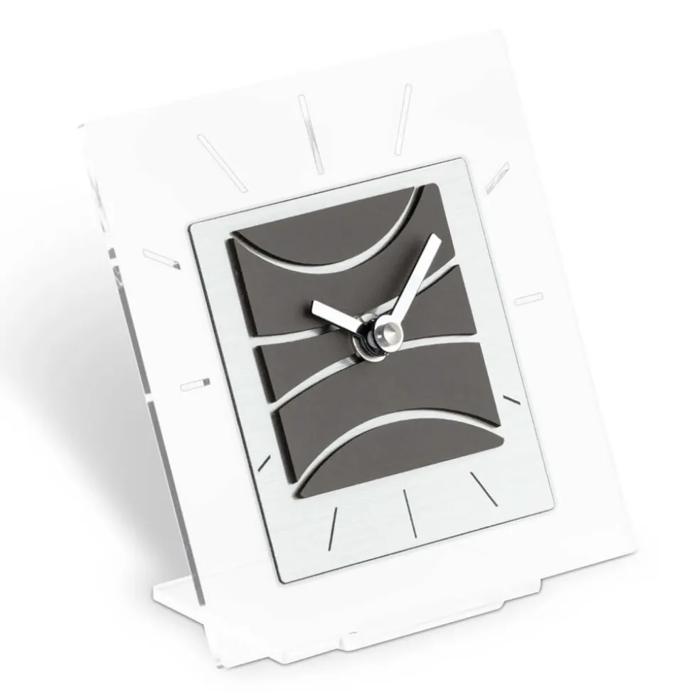Orologio Quadrato da Tavolo in Metacrilato Trasparente Made in Italy - Strange
