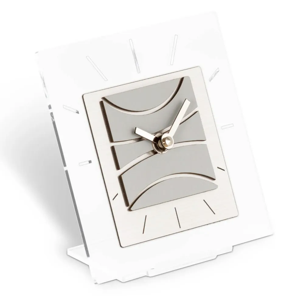 Orologio Quadrato da Tavolo in Metacrilato Trasparente Made in Italy - Strange