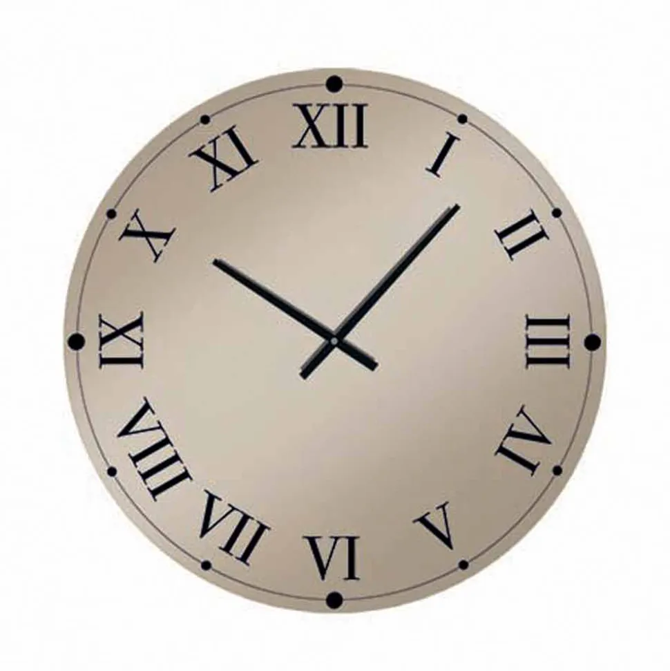 Orologio Rotondo da Parete in Cristallo Specchiato Made in Italy - Ingranaggio