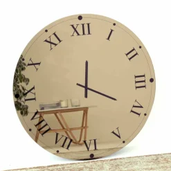 Orologio Rotondo da Parete in Cristallo Specchiato Made in Italy - Ingranaggio