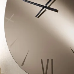 Orologio Rotondo in Vetro Specchiato con Numeri Incisi a Laser - Clelia