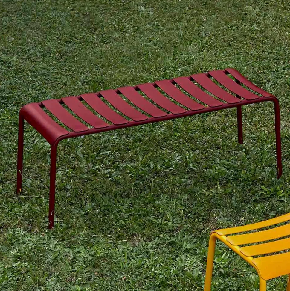 Panca Bassa in Alluminio Verniciato da Esterno, Made in Italy - Sybella