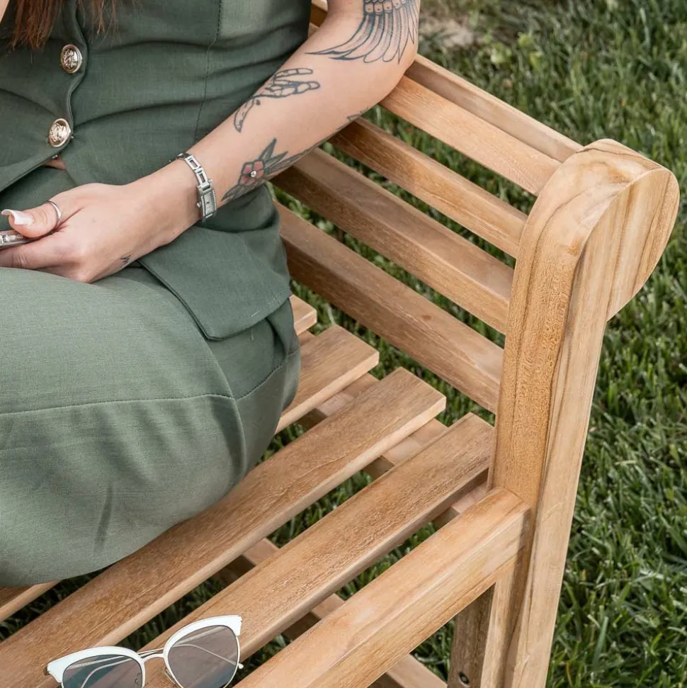 Panca da Esterno Realizzata Interamente in Teak - Arrivo