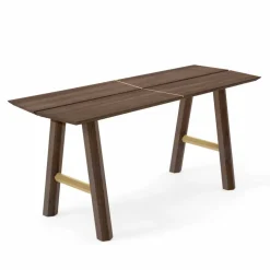 Panca di Design Moderno in Legno di Frassino con Seduta Impiallacciata - Andria